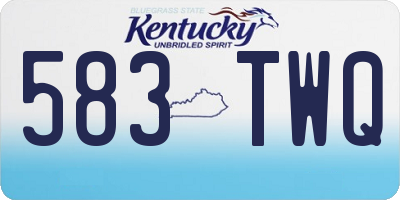 KY license plate 583TWQ