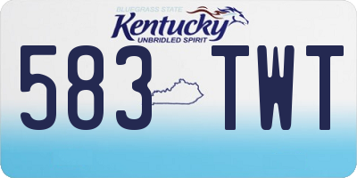 KY license plate 583TWT