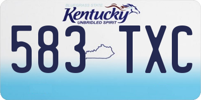 KY license plate 583TXC