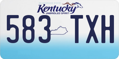 KY license plate 583TXH