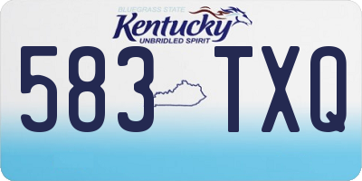 KY license plate 583TXQ
