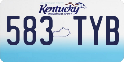 KY license plate 583TYB
