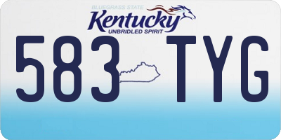 KY license plate 583TYG