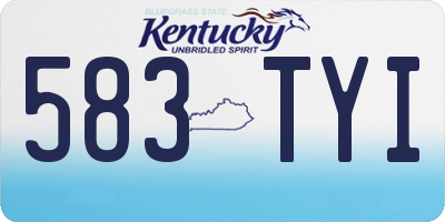 KY license plate 583TYI
