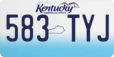 KY license plate 583TYJ