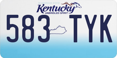 KY license plate 583TYK