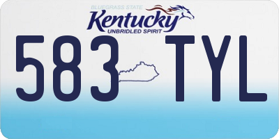 KY license plate 583TYL