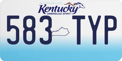 KY license plate 583TYP