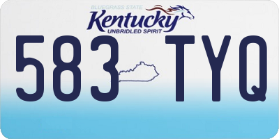 KY license plate 583TYQ