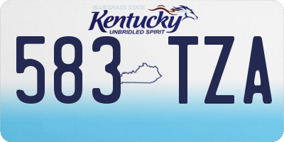KY license plate 583TZA