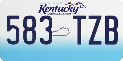 KY license plate 583TZB