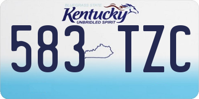 KY license plate 583TZC