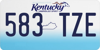 KY license plate 583TZE