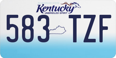 KY license plate 583TZF