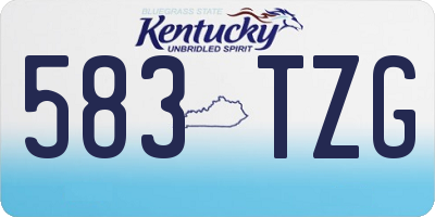 KY license plate 583TZG