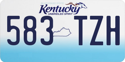 KY license plate 583TZH