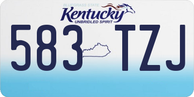 KY license plate 583TZJ