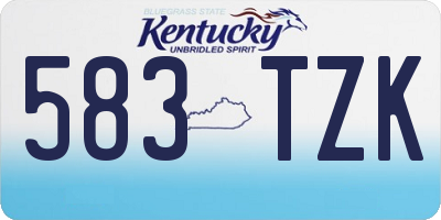 KY license plate 583TZK