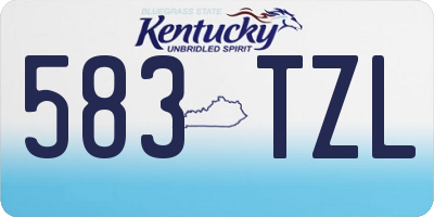 KY license plate 583TZL
