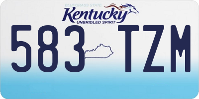 KY license plate 583TZM