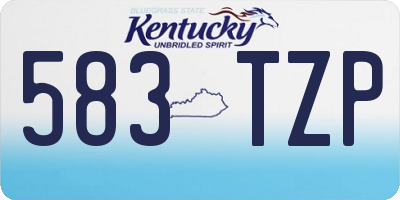 KY license plate 583TZP