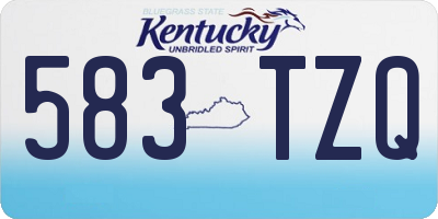 KY license plate 583TZQ