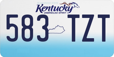 KY license plate 583TZT