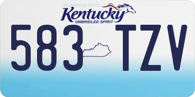 KY license plate 583TZV