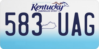 KY license plate 583UAG