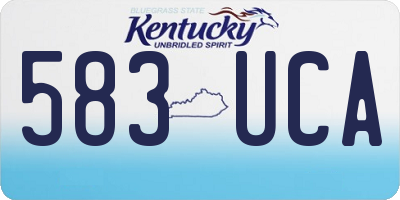 KY license plate 583UCA