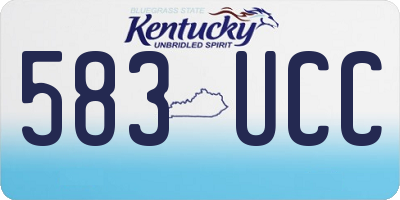 KY license plate 583UCC