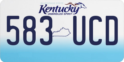 KY license plate 583UCD
