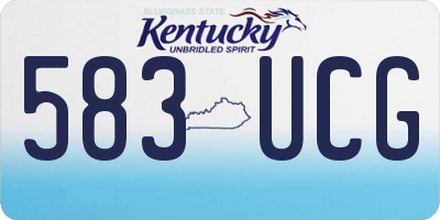 KY license plate 583UCG