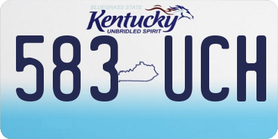 KY license plate 583UCH