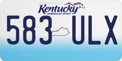 KY license plate 583ULX