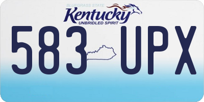 KY license plate 583UPX