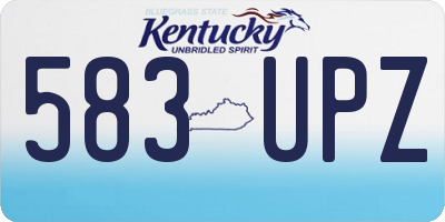 KY license plate 583UPZ
