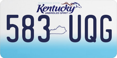KY license plate 583UQG
