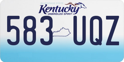 KY license plate 583UQZ