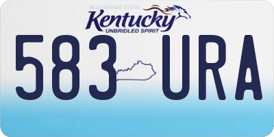 KY license plate 583URA