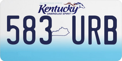 KY license plate 583URB