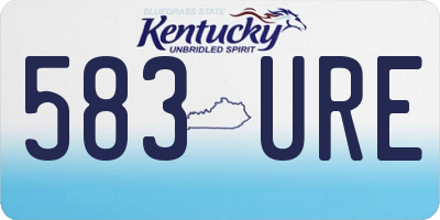 KY license plate 583URE