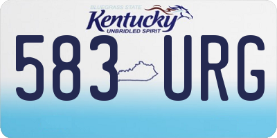 KY license plate 583URG