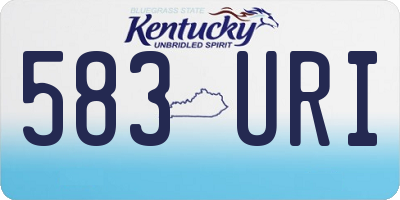 KY license plate 583URI