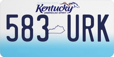 KY license plate 583URK