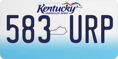KY license plate 583URP