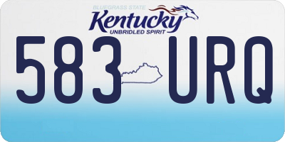 KY license plate 583URQ