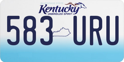 KY license plate 583URU