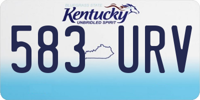 KY license plate 583URV