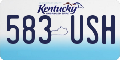 KY license plate 583USH